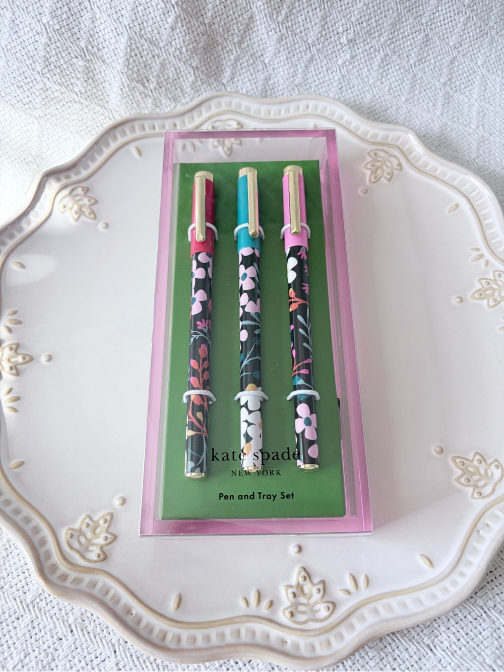 kate spade New York "Fall Floral" Pen and Tray Set